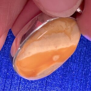 Silver Pendant Semi Precious Butter Stone